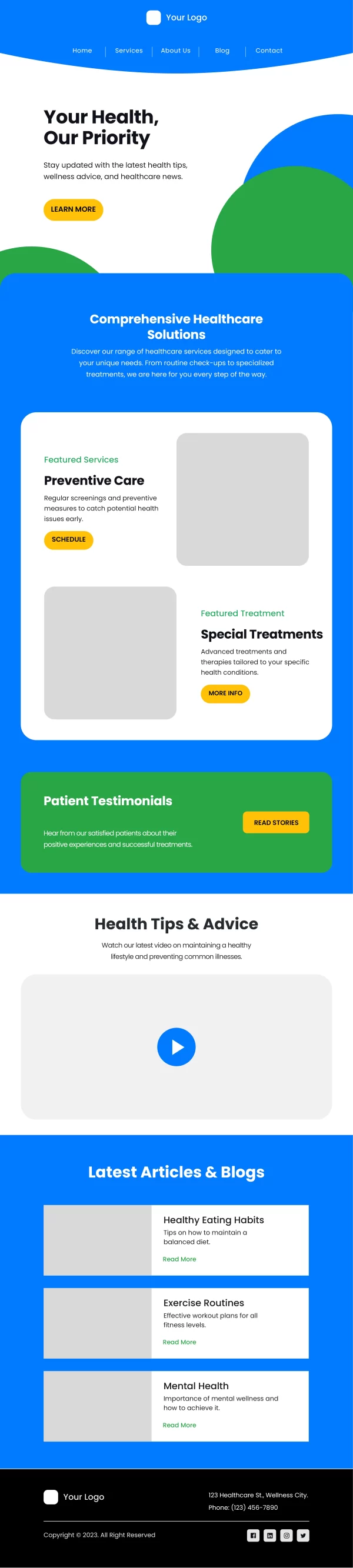 Healthcare Connect Newsletter Template - Light Theme - EmailBlu